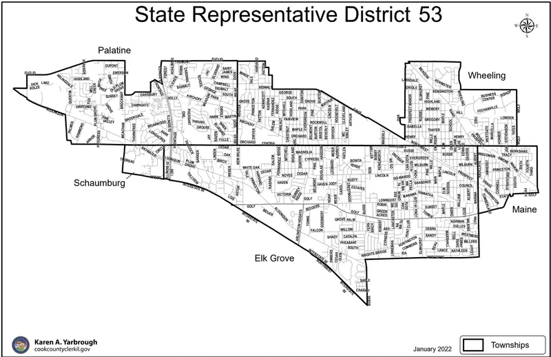 Map of Illinois House District 53